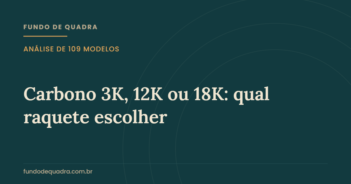 Carbono 3K, 12K ou 18K: qual raquete escolher — Fundo de Quadra
